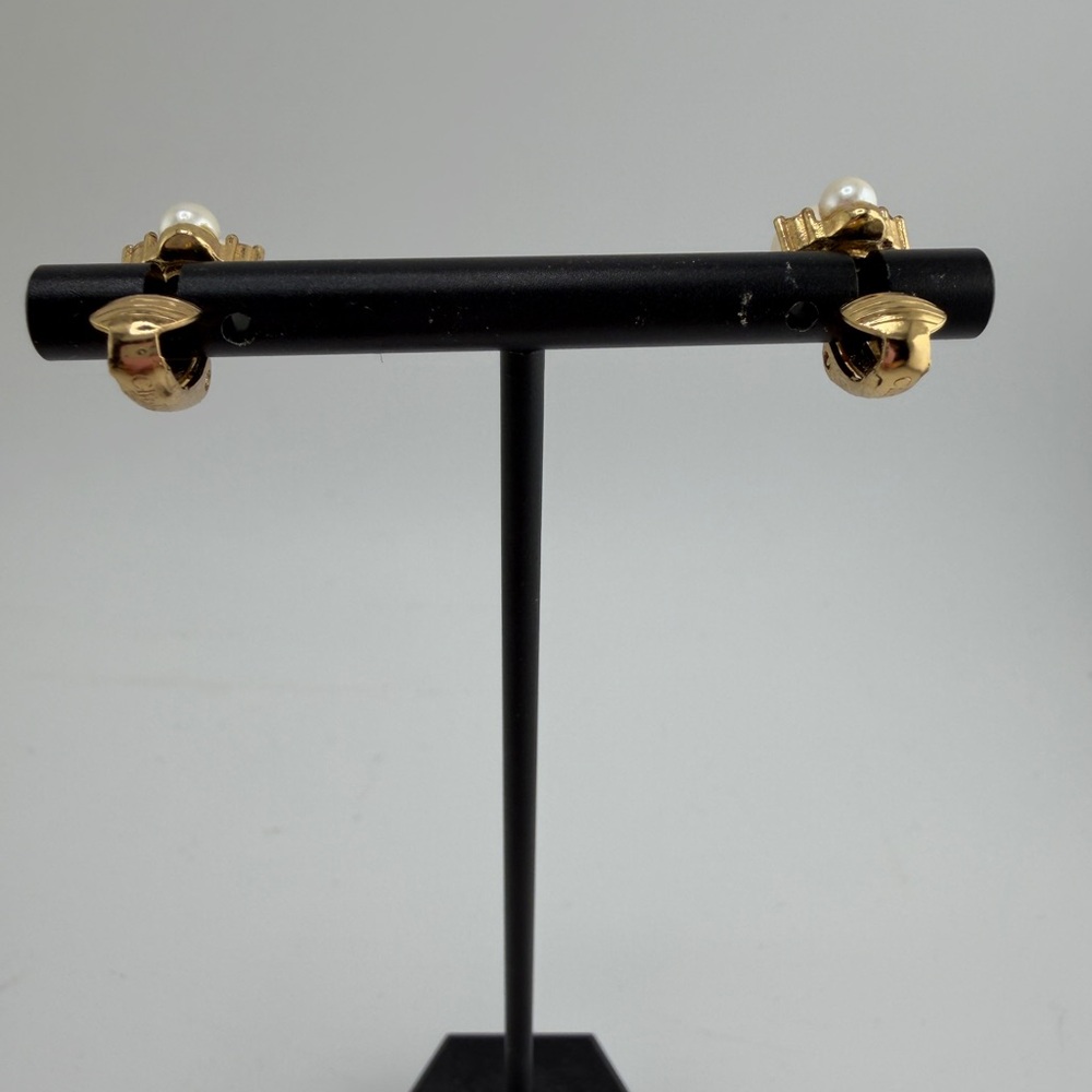 Vintage Christian Dior Pear/Crystal Clip Studs - Picture 4 of 6